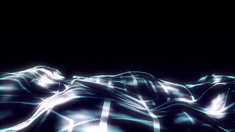 Glowing colors wave with motion dots. Abstract digital background. Stock Footage 280342224