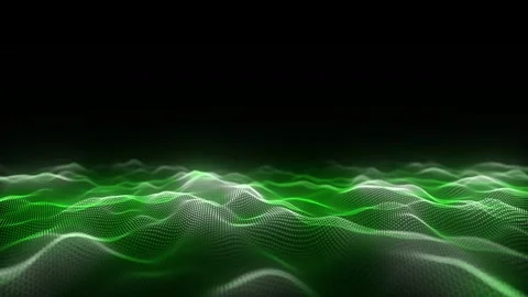 Glowing colors wave with motion dots and lines. Abstract digital background. 库存影片 291959222