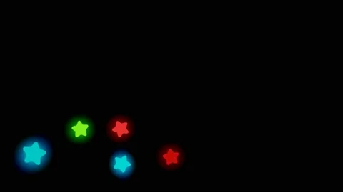 Glowing colour stars motion graphics with night background Stock Footage 133156455
