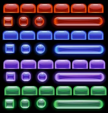 Glowing computer icon 스톡 일러스트