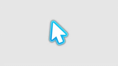 Glowing Computer Mouse Cursor Appearing on Transparent Background Stock Footage 347020454