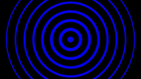 Glowing Concentric Circle Tunnel Illusion Animated Design Graphic Stock Footage 318655337