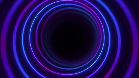 Glowing concentric circles animation with light effects over dark backgroun.. Stock Footage 326459865