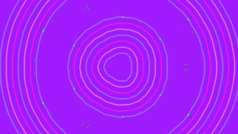 Glowing concentric circular waves of abstract blue energy pattern background Stock Footage 339788485