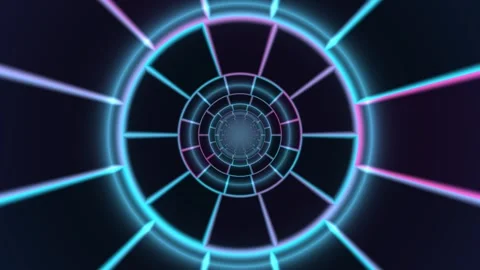 Glowing concentric portal background shows a bright tunnel Stock Footage 342459790