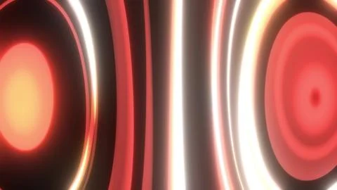 Glowing concentric red and white rings radiating in a symmetrical pattern Stockillustratie