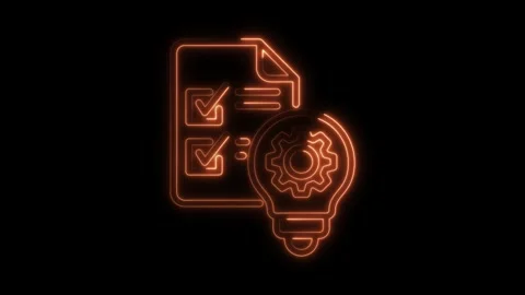 Glowing concept of task management with checklist and lightbulb idea presen.. Stock Footage 309915505