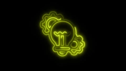Glowing Conceptual Icon in HD Video Neon Animation 库存影片 304555100