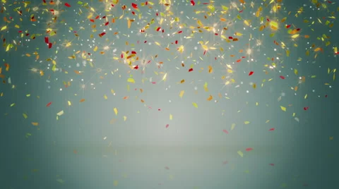 Glowing confetti fall seamless loop Stock Footage 44473646