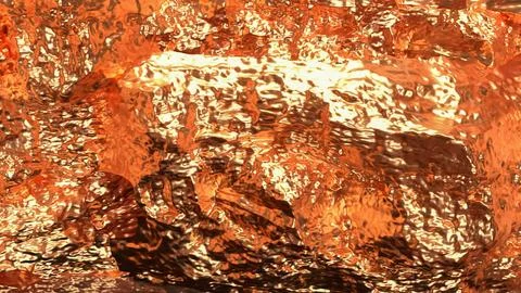 Glowing Copper Metal Abstract Texture Background 3d render. Stock Illustration
