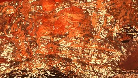 Glowing Copper Metal Abstract Texture Background 3d render. Stock Illustration