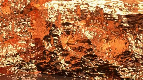 Glowing Copper Metal Abstract Texture Background 3d render. Stock Photos