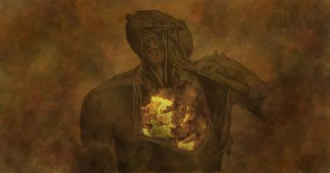 Glowing Corpse Stock Illustration