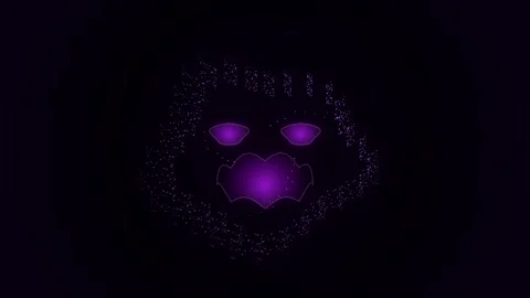 Glowing cosmic energy flow in dark purple abstract technology background Stock Footage 344516881