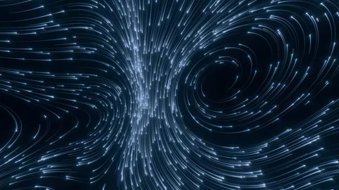 Glowing cosmic light trails motion background loop animated Stock Footage 318457397
