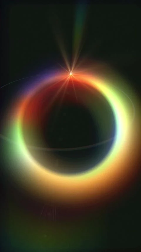 Glowing Cosmic Ring with Blue Aura Stock Footage 340453670