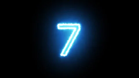 Glowing Count Numbers Digital Rendering Stock Footage 252583556