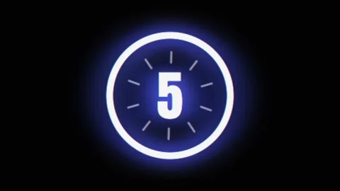Glowing Countdown. Ten To Zero. Stock Footage 307340742