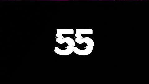 Glowing countdown timer from 60 to 0 seconds. Daily clock with white numbers Stock Footage 150773868