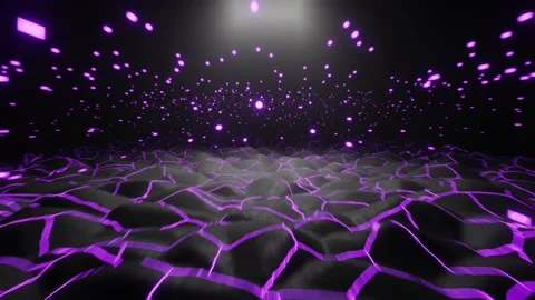 Glowing Cracked Terrain Loop Video stock 165131110