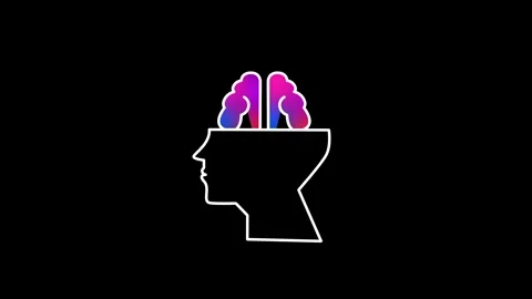 Glowing Creative Head Stock Footage 336062677