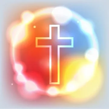 Glowing Cross Illustration Stock Illustration