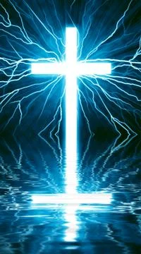 Glowing cross Stock Photos