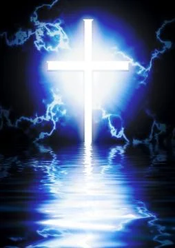 Glowing cross Stock Photos
