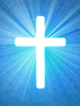 Glowing cross Stock Photos