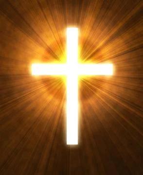 Glowing cross Stock Photos