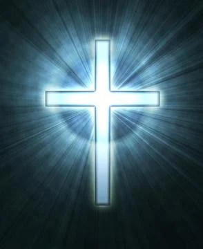 Glowing cross Stock Photos