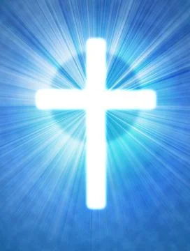 Glowing cross Stock Photos