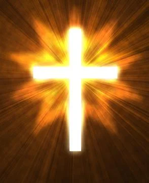 Glowing cross Stock Photos