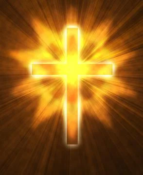 Glowing cross Stock Photos