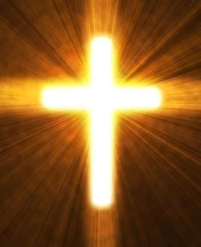 Glowing cross Stock Photos