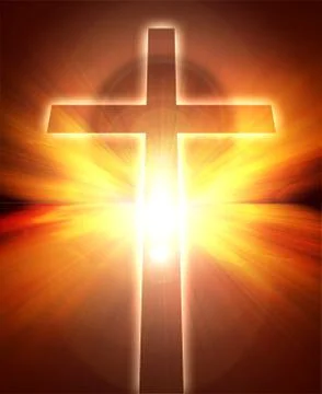 Glowing cross Stock Photos