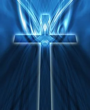 Glowing cross Stock Photos