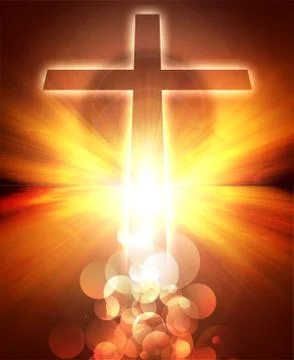 Glowing cross Stock Photos