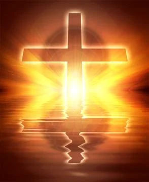 Glowing cross Stock Photos