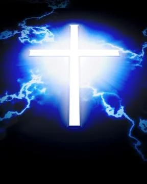 Glowing cross Stock Photos