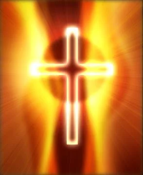 Glowing cross Stock Photos