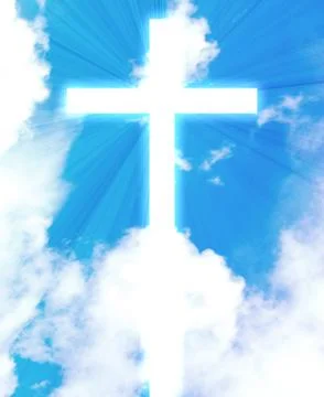 Glowing cross Stock Photos