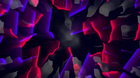 Glowing crystal animated background with vibrant multicolor light rays Stock Footage 323482323