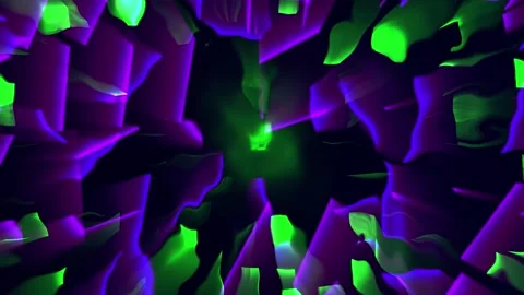 Glowing crystal animated background with vibrant multicolor light rays Stock Footage 323482344