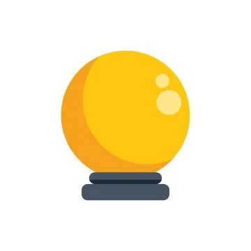 Glowing crystal ball is sitting on a stand Stock Illustration