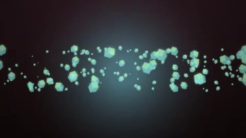 Glowing crystal letters drift within a mesmerizing, dark purple gradient Stock Footage 327941728