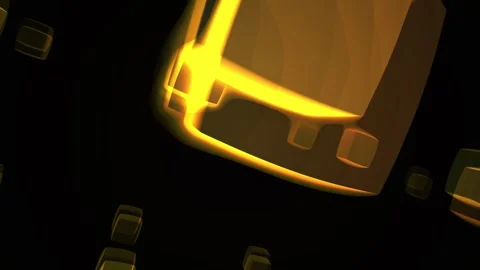 Glowing Cubes in Dark Background. Stock Footage 335516459