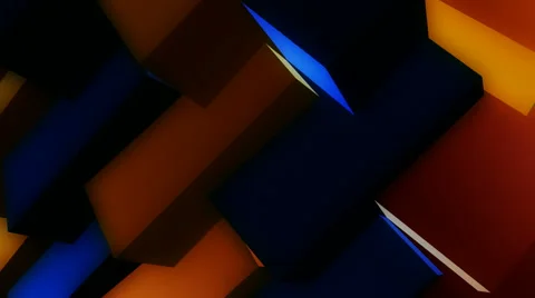 Glowing cubes row Stock Footage 55111242