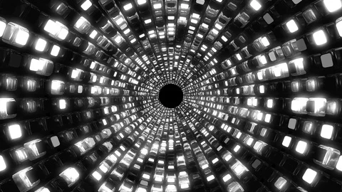 Glowing Cubes Tunnel Vidéo 102430211