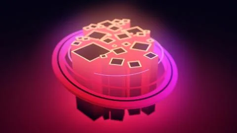 Glowing Cuboids Illustrazione stock